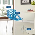 Stencil Plastic Dining Side Chair Set of 2 - Image 2