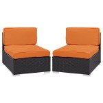 Gather Outdoor Patio Armless Chair Set of 2 - Image 4
