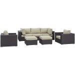 Gather 7 Piece Outdoor Patio Sectional Set - Image 6