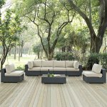 Sojourn 7 Piece Outdoor Patio Sunbrella® Sectional Set - Image 2