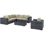 Summon 7 Piece Outdoor Patio Sunbrella® Sectional Set - Image 8