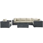 Summon 7 Piece Outdoor Patio Sunbrella® Sectional Set - Image 6