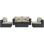 Summon 5 Piece Outdoor Patio Sunbrella® Sectional Set - Image 6