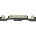 Summon 7 Piece Outdoor Patio Sunbrella® Sectional Set - Image 6