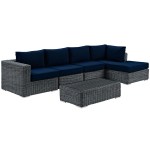 Summon 5 Piece Outdoor Patio Sunbrella® Sectional Set - Image 8