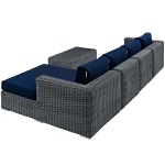 Summon 5 Piece Outdoor Patio Sunbrella® Sectional Set - Image 7