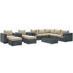 Summon 10 Piece Outdoor Patio Sunbrella® Sectional Set - Image 7