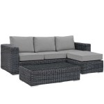 Summon 3 Piece Outdoor Patio Sunbrella® Sectional Set - Image 7