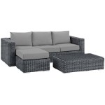 Summon 3 Piece Outdoor Patio Sunbrella® Sectional Set - Image 6