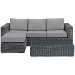 Summon 3 Piece Outdoor Patio Sunbrella® Sectional Set - Image 5