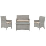 Bridge 4 Piece Outdoor Patio Patio Conversation Set - Image 13