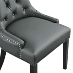 Regent Tufted Vegan Leather Dining Chair - Image 7