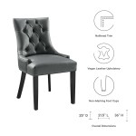 Regent Tufted Vegan Leather Dining Chair - Image 3