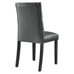 Duchess Button Tufted Vegan Leather Dining Chair - Image 5