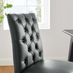 Duchess Button Tufted Vegan Leather Dining Chair - Image 2