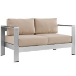 Shore Outdoor Patio Aluminum Loveseat - Image 4