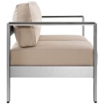 Shore Outdoor Patio Aluminum Loveseat - Image 3