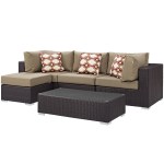 Convene 5 Piece Outdoor Patio Sectional Set - Image 6
