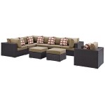 Convene 9 Piece Outdoor Patio Sectional Set - Image 6