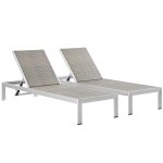 Shore Outdoor Patio Aluminum Chaise Set of 2 - Image 5