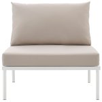 Harmony Armless Outdoor Patio Aluminum Chair - Image 2