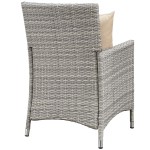 Bridge 4 Piece Outdoor Patio Patio Conversation Set with Pillow Set - Image 3