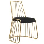 Rivulet Gold Stainless Steel Performance Velvet Dining Chair - Image 6