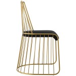 Rivulet Gold Stainless Steel Performance Velvet Dining Chair - Image 5