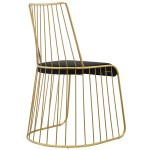 Rivulet Gold Stainless Steel Performance Velvet Dining Chair - Image 4