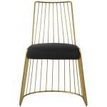 Rivulet Gold Stainless Steel Performance Velvet Dining Chair - Image 3