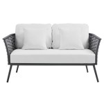 Stance Outdoor Patio Aluminum Loveseat - Image 4