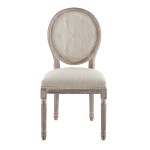 Arise Vintage French Upholstered Fabric Dining Side Chair Set of 2 - Image 5