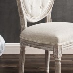 Arise Vintage French Upholstered Fabric Dining Side Chair Set of 2 - Image 3