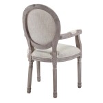 Arise Vintage French Upholstered Fabric Dining Armchair Set of 2 - Image 2