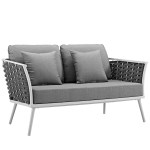 Stance 3 Piece Outdoor Patio Aluminum Sectional Sofa Set - Image 7