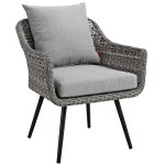 Endeavor 2 Piece Outdoor Patio Wicker Rattan Loveseat and Armchair Set - Image 3