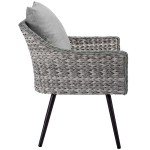 Endeavor 3 Piece Outdoor Patio Wicker Rattan Loveseat and Armchair Set - Image 2