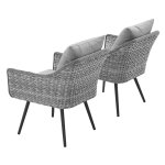 Endeavor Outdoor Patio Wicker Rattan Armchair Set of 2 - Image 5