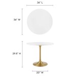 Lippa 36" Round Wood Dining Table - Image 3
