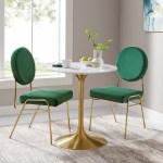 Lippa 28" Round Faux Marble Dining Table