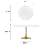 Lippa 60" Round Wood Dining Table - Image 3