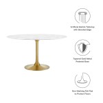 Lippa 54" Round Faux Marble Dining Table - Image 4