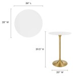Lippa 28" Round Wood Bar Table - Image 3