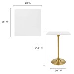 Lippa 28" Square Wood Bar Table - Image 3