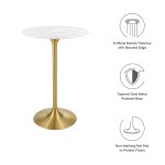 Lippa 28" Round Faux Marble Bar Table - Image 4