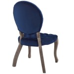 Exhibit French Vintage Dining Performance Velvet Side Chair - Image 4