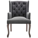 Realm French Vintage Dining Performance Velvet Armchair - Image 3