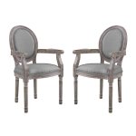 Emanate Upholstered Fabric Dining Armchair Set of 2 - Image 6