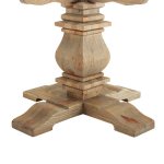 Column 47" Round Pine Wood Dining Table - Image 2