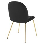 Scoop Gold Stainless Steel Leg Performance Velvet Dining Chair - Image 6